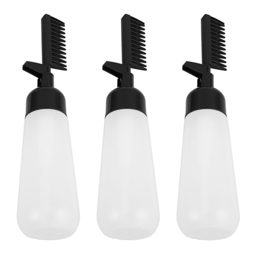 HAPINARY herramienta de peluquería pulverizador de botella de niebla para el cabello botella aplicadora de peine de raíz botella aplicadora del cuero cabelludo botella de spray el plastico