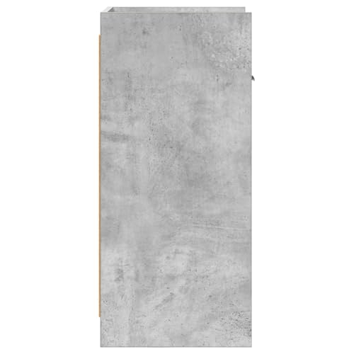 Aparador moderno gris acabado cemento con diseño robusto de madera 7