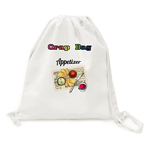 Mochila de lona para viaje con estampado de pan y vino perfecta para tus escapadas ligeras