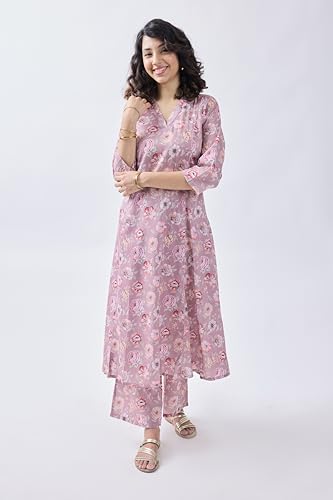 Toochki Salwar Suit For Women | Two Piece Salwar Suit For Women | Cotton Salwar Suit | Light Pink Floral Printed Salwar Suit | Rayon Salwar Suit | Ethnic Salwar Suit