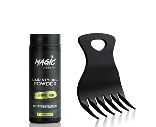 Poudre coiffante volume mat et peigne antistatique pour cheveux fins