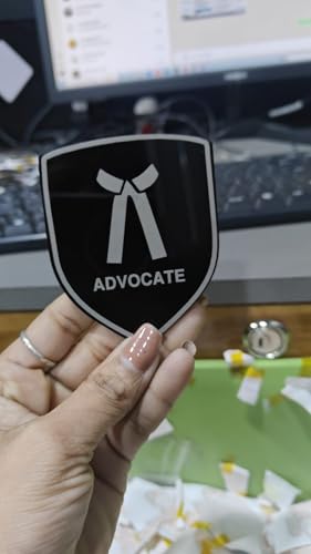 Image of Advocate 3D Metal Chrome Sticker Emblem Badge Logo, Black, Durable Automotive Decoration for Cars and Bikes