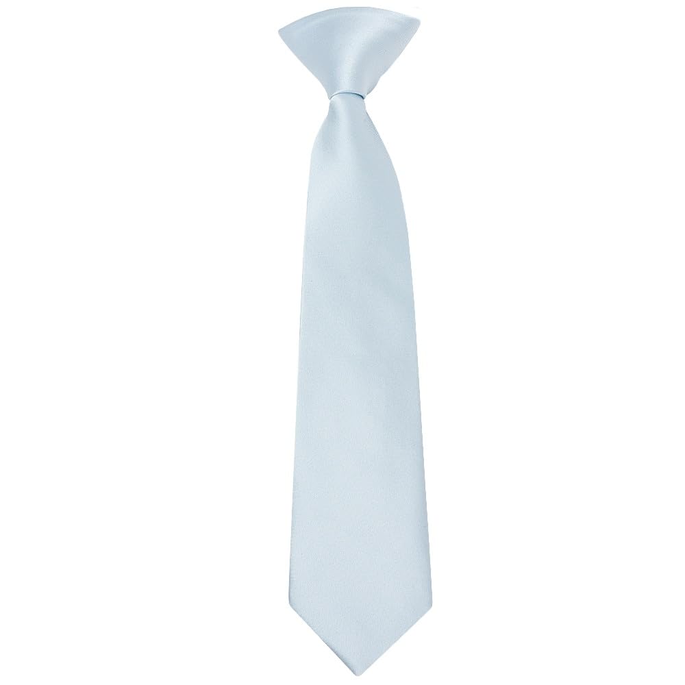 Ties R Us Boys Blue Pre Tied Misty Satin Tie Age 4-7