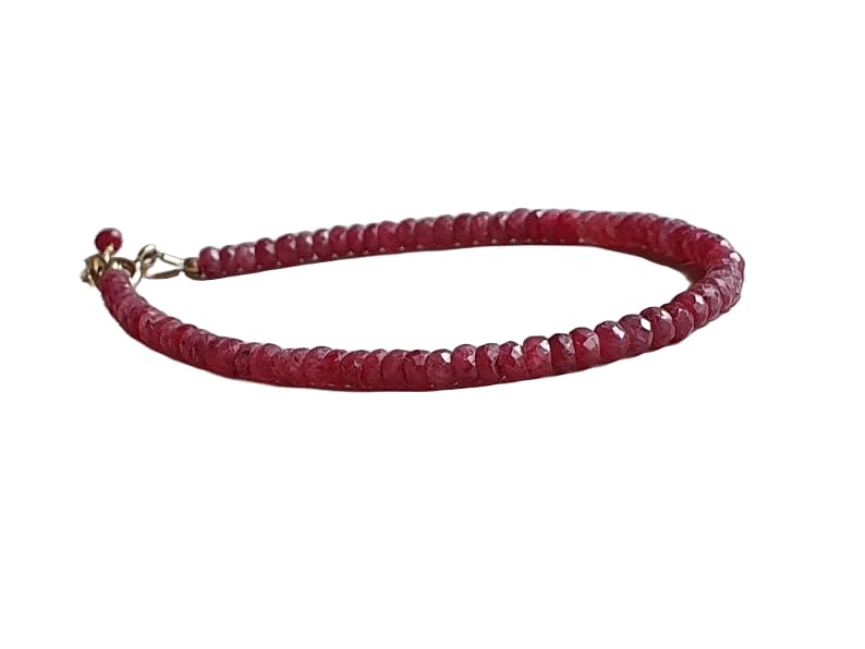 Bracelet en rubis facetté de haute joaillerie et argent 925
