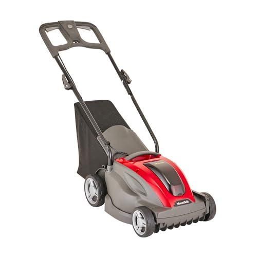 MOUNTFIELD Princess 34 Li Cordless Lawn Mower – 48V 2Ah Battery, 34cm Cutting Width, Rear Roller, Mulching Plug, 35L Collector, Charger Included