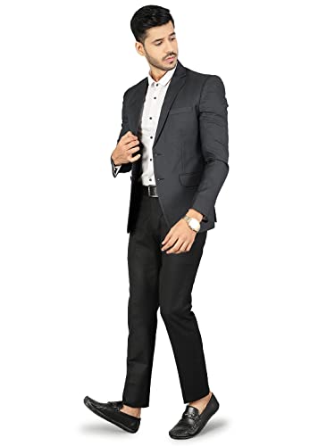 Image of WINTAGE Men's Polyester Cotton Plain Blazer