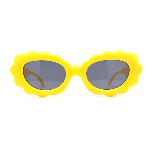 Womens Fluffy Cloud Shape Oval Plastic Sunglasses2