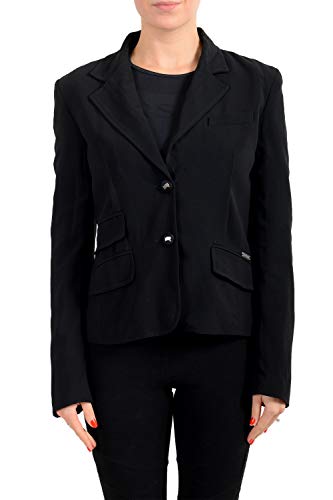 John Galliano Blazer feminino preto de dois botões US L IT 44