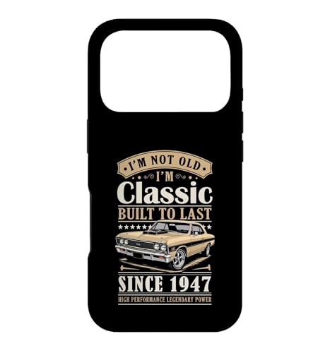 Vintage 1947 Birthday Classic Car For Legends Born In 1947 �X�}�z�P�[�X iPhone 17 Pro �p
