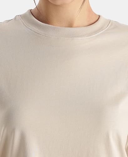 Image of Jockey A159 Women Super Combed Cotton Rich Oversized T-Shirt with Side Slits