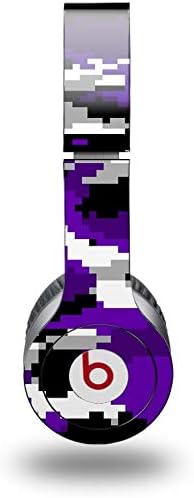 Skin Decal Wrap Works with Original Beats Solo HD Headphones WraptorCamo Digital Camo Purple Skin Only (Headphones NOT Included)
