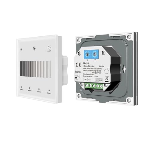 Controlador atenuador LED DT6 táctil de pared en color negro 2