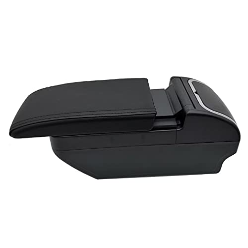 KAERGK Caja para reposabrazos de doble capa para Peugeot Partner Tepee, caja de almacenamiento con soporte para tazas, accesorios para reposabrazos, color negro