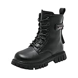 Mädchen Langschaft Kinderstiefel mit Fell gefüttert Wasserdicht rutschfest Stiefel für...