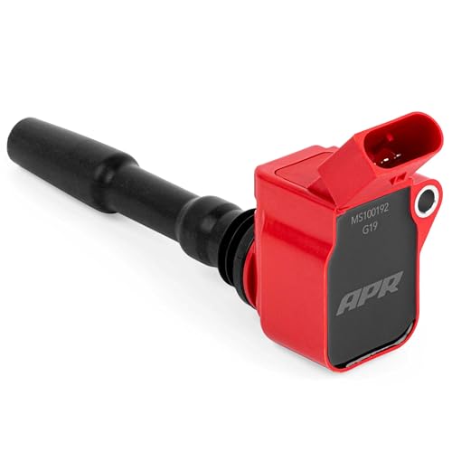 APR Ignition Coil MS100192 (Red) Fits A Wide Range of VW Volkswagen, Audi, Lamborghini, Porsche, and Bentley Vehicles - Direct Replacement for OEM Stock Parts - 1 Pack