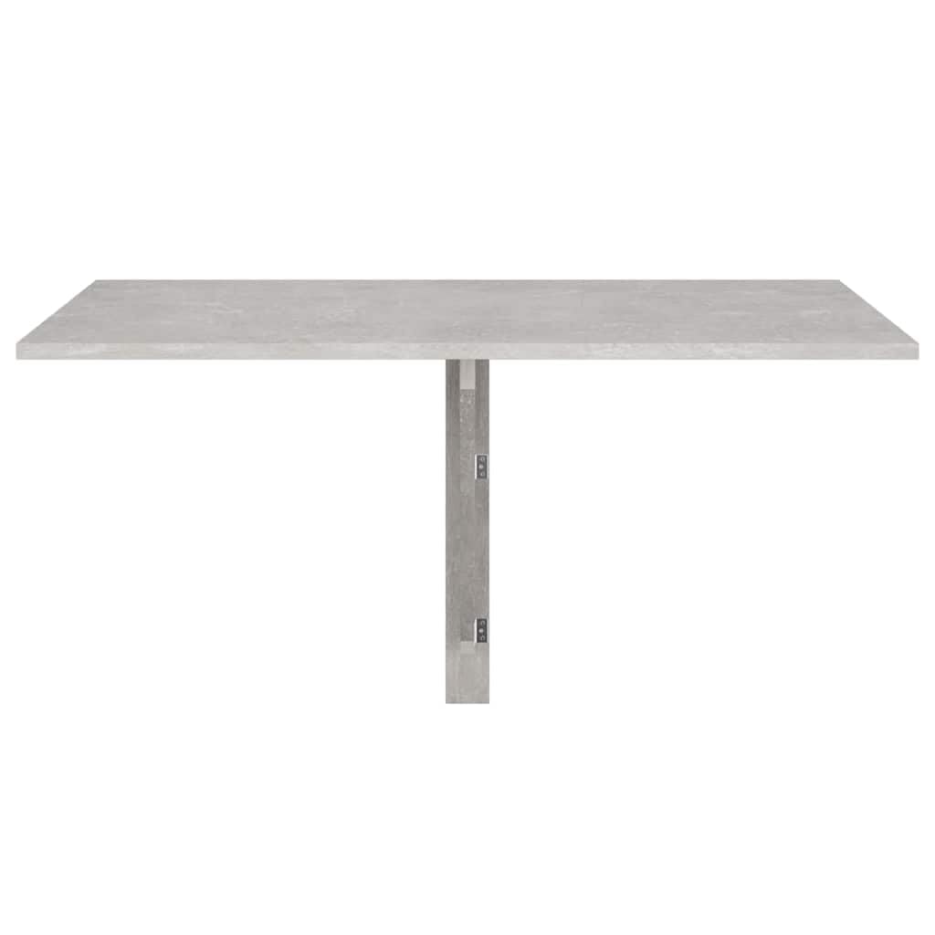 vidaXL Tavolino Muro Pieghevole Grigio Cemento 100x60x56cm Multistrato