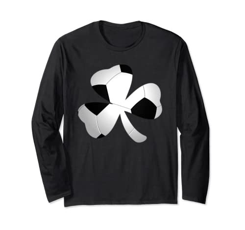 Fútbol San Patricio Día Chicos Chicas Trébol trébol Divertido Manga Larga