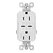 Legrand Radiant R26USBPDW 15 Amp Tamper-Resistant Decorator Duplex Receptacle Outlet with Fast USB C/C 6.0A Charging Ports Plus 30W Power Delivery, White (1 Count)