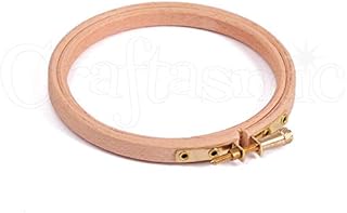 Elbesee 4"/10cm Diametre Wooden Embroidery Hoop with Metal Screw Fastening, Wood, No Colour, 11x11x1 cm