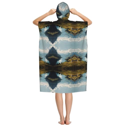 Poncho à capuche en microfibre pour se changer sans encombrement