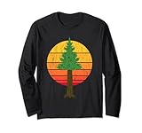 retro sun california sequoia tree regalo minimalista uomini donne maglia a manica