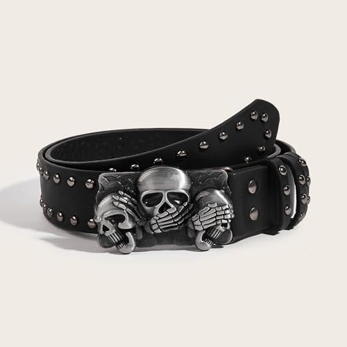 Skull Buckle Waist Belt Buckle Punk Trendy Chain Costume Belt For Wrap Dress Suit Skirt Jeans Jewelry3