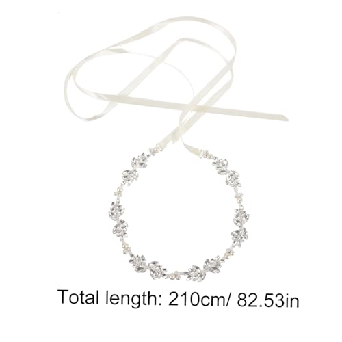 Crystal Embellished Bridal Waistband for Wedding Dresses Luxurious Thin Sash Belt for Brides and Bridesmaids Cloth Material for Formal Occasions and Parties2
