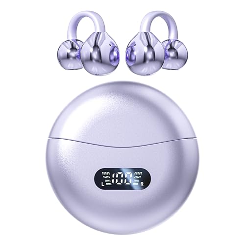 MAcnas Open Ear Clip Headphones Wireless Earbuds Bluetooth 5.4 Sports Earphones Wireless Charging...