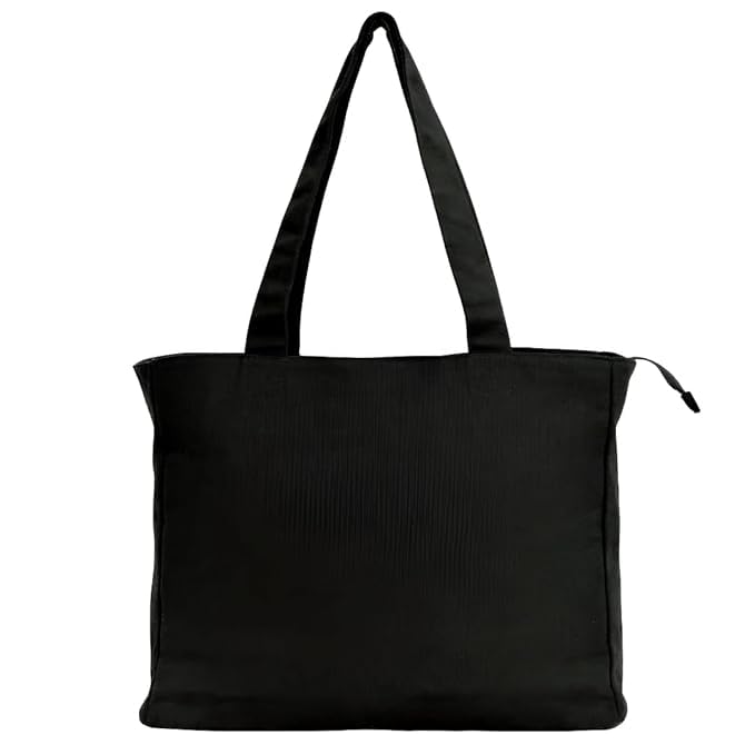 Women Multi Compartment Laptop Tote Bag | Stylish Lightweight Canvas Handbag for Office, Shopping, Travel & Everyday Use-image-48