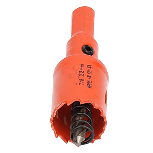 Jeanoko Broca de Sierra Perforadora de Acero de Alta Velocidad Bimetálica para un Corte Limpio y Fácil Eliminación de Virutas, para Corte de Madera y Metal (7/8'(22mm))