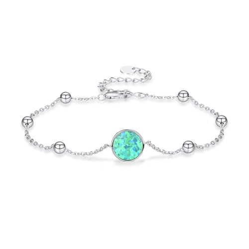 TANGPOET Green Opal Bracelet for Women...
