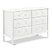 Davinci Jayden 6 Drawer Double Dresser, White