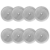 8 Pieces French Press Filter Replacements - 4 Inch Reusable Stainless Steel Mesh Screen for Universal 1000 ml, 34 oz, 8 Cup Coffee Makers and Tea Machines