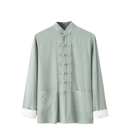 Haut style chinois Hanfu homme en coton lin contre la chaleur du printemps été