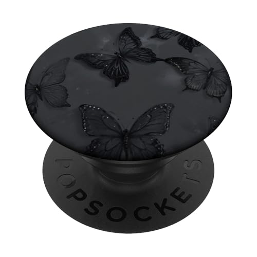 Cute Butterfly Black Butterflies Pattern PopSockets Adhesive PopGrip