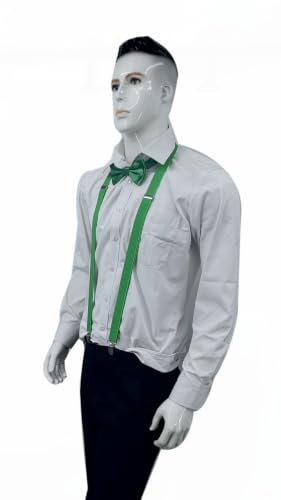 Image of Men's Suspenders Bowtie Set Elastic Y Shape Style Women's Suspenders Bowtie For Wedding&Formal Events