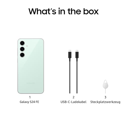 Samsung Galaxy S24 FE AI Smartphone sans contrat, téléphone portable AI avec Android, 8 Go de RAM, 128 Go de mémoire, appareil photo 50 MP, longue durée de vie, menthe - 10