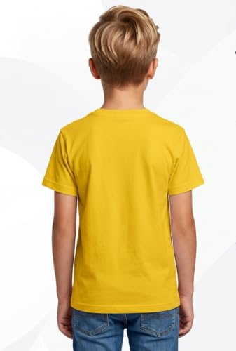 Image of Double F Branded Cotton Bio wash Round Neck Half Sleeve Solid T-Shirt for Boys and Baby