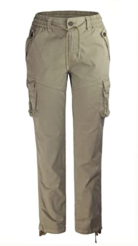 Foursteeds Women's Casual Loose Fit Camouflage Multi Pockets Hiking Outdoor Cargo Pants Khaki Us 24 #TOP24