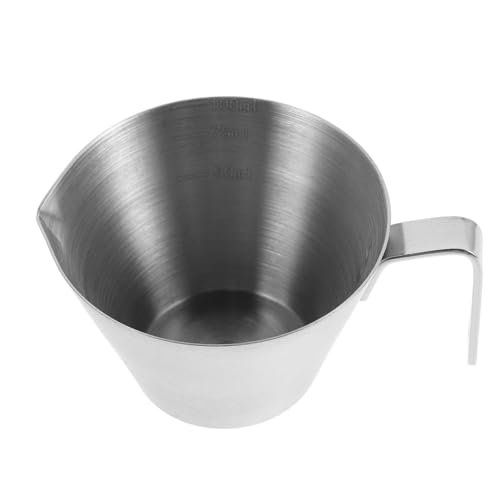 VRYRKRNZ Tazza per Estrazione del caffè da 100 ml, misurino per caffè Espresso in Acciaio Inossidabile, brocca per Schiuma di Latte in Metallo con Tazza per montalatte in Scala Bubble Pot