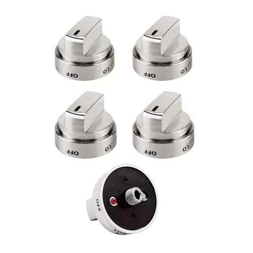 CHICHIYANG 5 sztuk stal nierdzewna kuchenka piekarnik górne pokrętła D-ring design AEZ73453509 pasuje do LG LDG3036ST/00/01