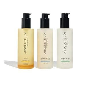 The Ultimate Double Cleansing Face Kit. Includes 1 bottle Each of Sunflower & Moringa Fresh Cleanse Oil, Hydrating Gel Foam Cleanser and Balancing pH Toner – 200ml each bottle