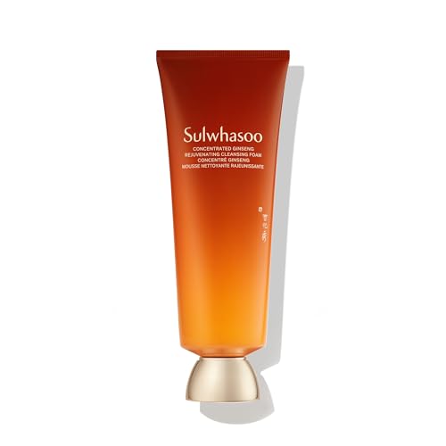 Sulwhasoo Concentrated Ginseng Cleansing Foam | Hydrating Korean Facial Cleanser | Removes Makeup Dirt & Oil | Gentle Daily Face Wash for Dry Normal & Sensitive Skin