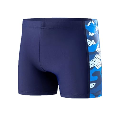 InfiniZer Boys Swimming Shorts, Quick-Dry Stretch Fabric with UPF 50+ Sun Protection, Swim Trunks for Kids Ages 3-14 Years (UK, Age, 9 Years, 10 Years, Regular, Blue)
