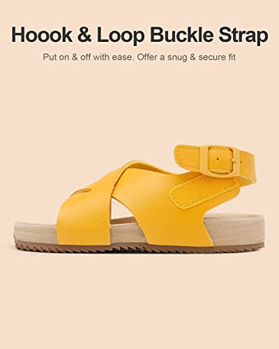 Cubufly Kids Sandals Cross Strappy Open Toe Plat Girl Boy Summer Shoes For Indoor And Outdoor Use Toddler/Little Kid/Big Kid #TOP2