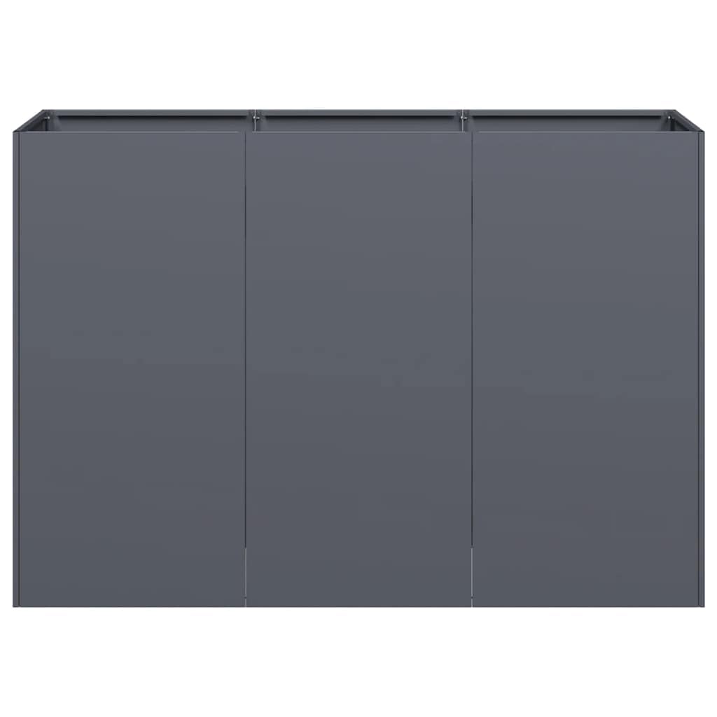 Ogrodnik ze stali walcowanej na zimno 120x40x80 cm | Duży format, otwarte dno do drenażu, wzmocnienia wsporników wewnętrznych, do użytku na zewnątrz