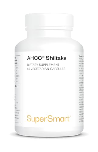Shiitake (AHCC) - Strengthens The Immune System - Extract of Shiitake Mycelium (Lentinus edodes) - Gluten-Free - Vegan - Non-GMO - SuperSmart