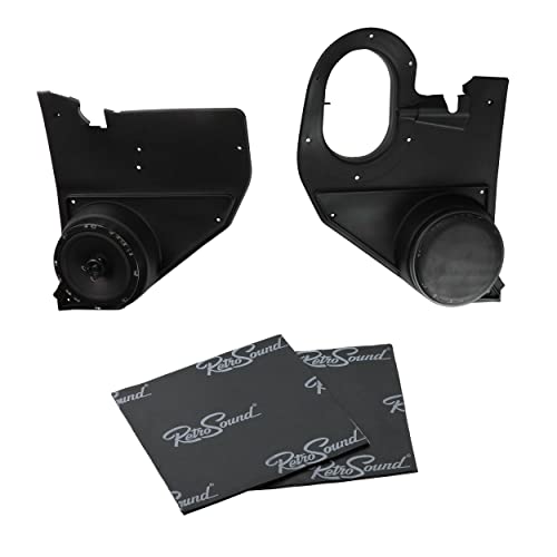 Retro Manufacturing Kick Panels with Deluxe Speakers and Sound Dampening KPC597385-652-M