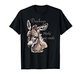 Donkeys Make Me Smile Cute Miniature DonkeyTail Lovers T-Shirt