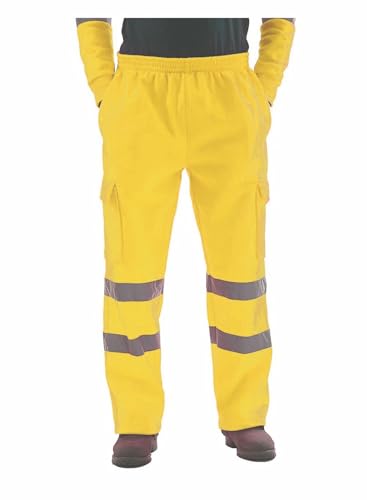 Cexiakong Pantalones de chándal para hombre con bolsillos laterales, pantalones de trabajo, reflectantes, ajustados, reflectantes, tiras reflectantes, pantalones de seguridad, pantalones de tela